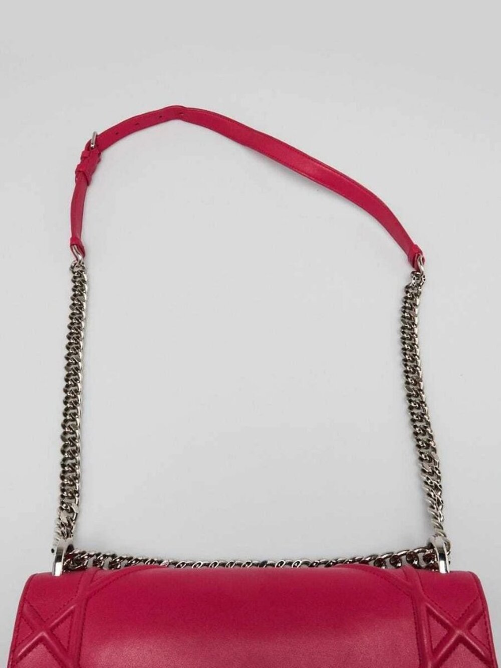Christian Dior Pink Smooth Leather Diorama Medium Flap Bag - Picture 7 of 12